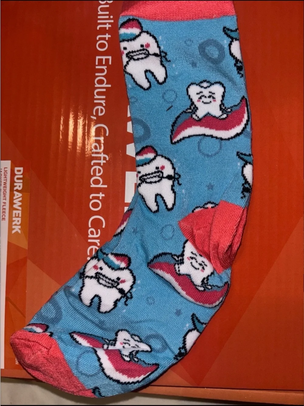 Blue Tooth & Toothbrush Novelty Socks - Unbranded